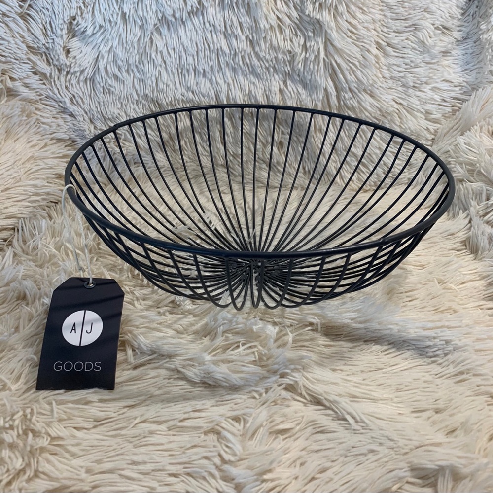 AJ Goods Wire Basket Bowl NWT